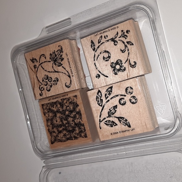 Stipple Stencils rubber Stampin up Stamp Set - Picture 1 of 2